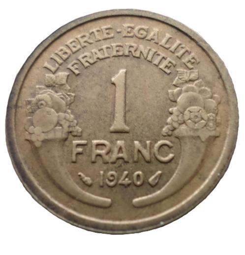 FRANCE.... 1 franc Morlon -année 1940, Timbres & Monnaies, Monnaies | Europe | Monnaies non-euro, Monnaie en vrac, France, Envoi