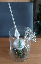 Décoration de Noël en vase en verre - pic et guirlande, Divers, Utilisé, Enlèvement ou Envoi
