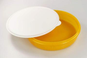 Tupperware™ « Boite - Igloo - Surgélation » ronde - jaune, Envoi, Neuf, Blanc, Boîte