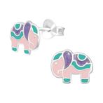 Zilveren kinderoorknopjes olifant, Handtassen en Accessoires, Kindersieraden, Ophalen of Verzenden, Nieuw, Oorbellen