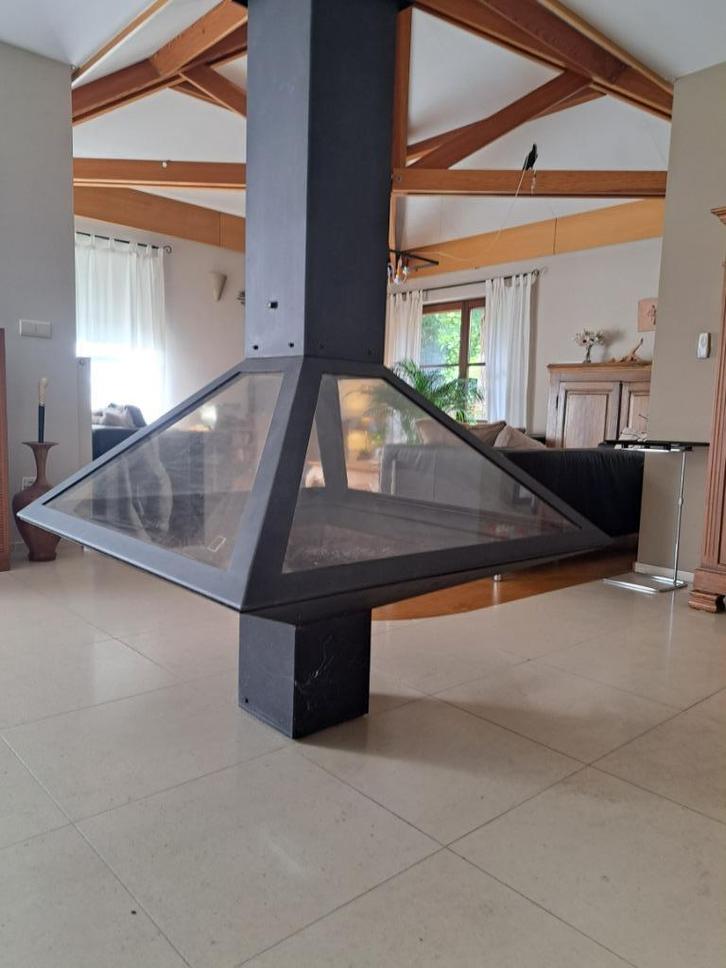 design kachel / open haard, Huis en Inrichting, Kachels, Gebruikt, Vrijstaand, Houtkachel, Hout, Ophalen