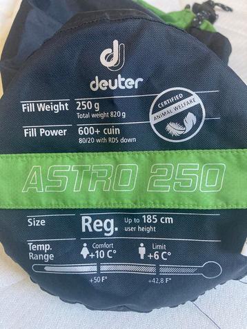 Trekking Slaapzak Deuter Astro 250 bijna niet gebruikt beschikbaar voor biedingen