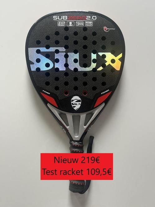 Siux Subzero 2.0 ex test racket, Sport en Fitness, Padel, Zo goed als nieuw, Padelracket, Ophalen of Verzenden
