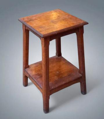 Vintage bijzetstandaard Massief eiken antiek onderstel  beschikbaar voor biedingen