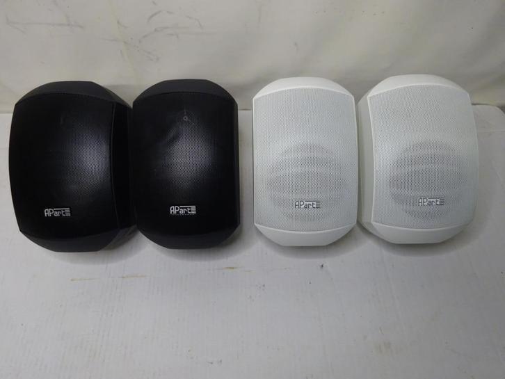 4 Apart luidsprekers,2 wit MASK-4W en 2 zwart MASK-4TBL., Audio, Tv en Foto, Luidsprekerboxen, Zo goed als nieuw, Front, Rear of Stereo speakers