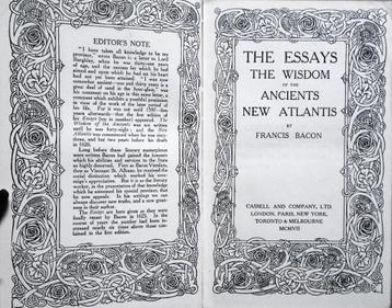 Fr. Bacon - Essays-Wisdom of the Ancients-New Atlantis -1907