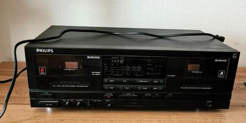 Double cassette tape deck Philips ( lire description ), TV, Hi-fi & Vidéo, Decks cassettes, Double, Philips, Auto-reverse, Tape counter
