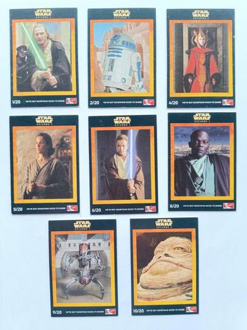 Star Wars episode 1 KFC trading cards 