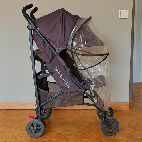 Maclaren Techno XT met reiswieg & regenhoes (€100, Gent), Kinderen en Baby's, Buggy's, Gebruikt, Maclaren, Regenhoes, Verstelbare rugleuning