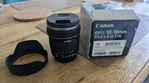 Canon EF-S 10-18mm f/4.5-5.6 IS STM-lens Groothoeklens, Audio, Tv en Foto, Foto | Lenzen en Objectieven, Zo goed als nieuw, Groothoeklens