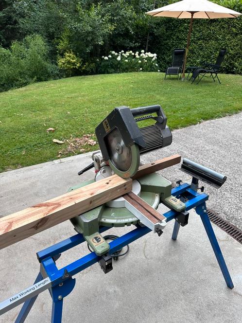 Verstek en afkortzaag Elektra Beckum, Doe-het-zelf en Bouw, Gereedschap | Zaagmachines, Gebruikt, Afkortzaag, 1200 watt of meer