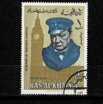 AZIË V.A.E. RAS AL KHAIMA WINSTON CHURCHILL 1 POSTZEGEL GEST, Postzegels en Munten, Postzegels | Azië, Verzenden, Gestempeld