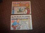 2 kranten HLN en BVL  kuifje 9 januai 2004 , 75e verjaardag, Verzamelen, Stripfiguren, Ophalen of Verzenden, Kuifje, Nieuw