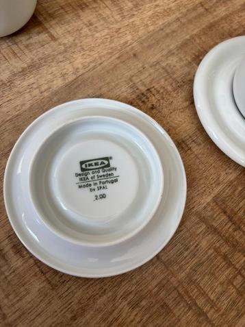 2 Tasses à expresso  et soucoupe- Ikea, Uni, Enlèvement ou Envoi, Comme neuf, Céramique