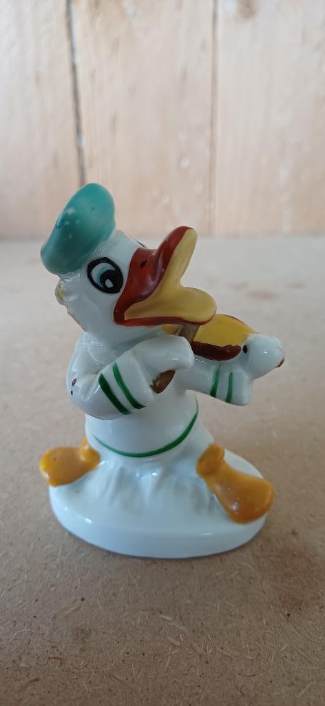 Keramisch vintage beeldje eend, Verzamelen, Overige Verzamelen, Gebruikt, Ophalen