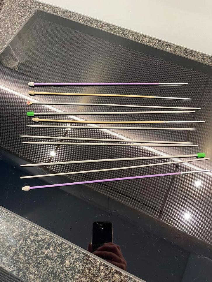 Lot van 11 breinaalden, Hobby en Vrije tijd, Breien en Haken, Zo goed als nieuw, Ophalen of Verzenden