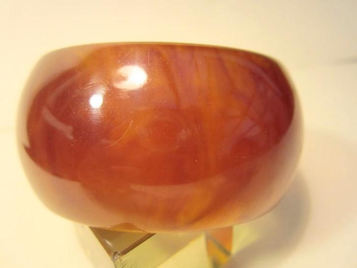 Antieke amberkleur bakeliet armband , getest ca 1940, Handtassen en Accessoires, Antieke sieraden, Armband, Overige materialen