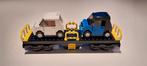 Lego trein: wagon met 2 stadsautootjes, Enlèvement ou Envoi, Comme neuf, Ensemble complet, Lego