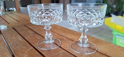 Lot van 12 champagne coupes Cristal d’Arques., Antiek en Kunst, Antiek | Glaswerk en Kristal, Ophalen of Verzenden