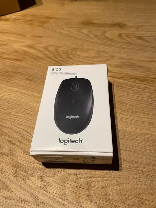 Logitech B100 optische USB-muis f/Bus, Computers en Software, Muizen, Nieuw, Muis, Linkshandig, Rechtshandig, Bedraad, Ergonomisch