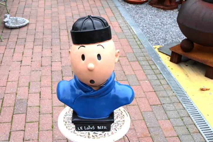 De buste van KUIFJE, de blauwe lotus, nieuw., Verzamelen, Stripfiguren, Nieuw, Beeldje of Figuurtje, Kuifje, Ophalen