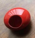 Vase/cendrier rond rouge en céramique vintage des années 60, Enlèvement ou Envoi