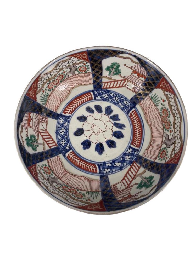 Imari porseleinen staande beker — Japan — bloemendecor, Antiek en Kunst, Antiek | Keramiek en Aardewerk, Ophalen of Verzenden