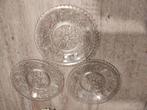 3 vintage glazen schaaltjes, Ophalen of Verzenden