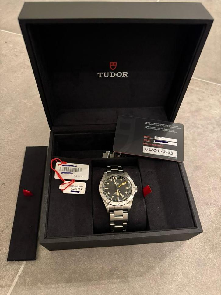 Tudor Black Bay Pro 39mm (GMT) – Full Set – Sept 2023, Handtassen en Accessoires, Horloges | Heren, Gebruikt, Polshorloge, Ophalen