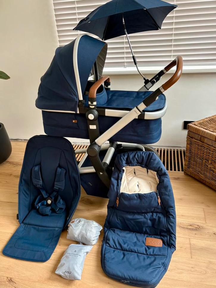 Joolz Day 2 Parrot, Kinderen en Baby's, Kinderwagens en Combinaties, Gebruikt, Combiwagen, Overige merken, Met reiswieg, Verstelbare duwstang