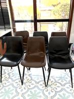 6 Eetkamer stoelen, Huis en Inrichting, Ophalen, Overige kleuren, Leer, Zo goed als nieuw