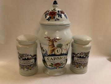 Apothekerspotten set oa Delft disponible aux enchères