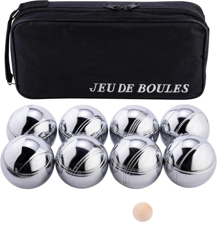 Jeu de boules / pétanque – complete set van 8 stuks, Hobby en Vrije tijd, Gezelschapsspellen | Kaartspellen, Zo goed als nieuw