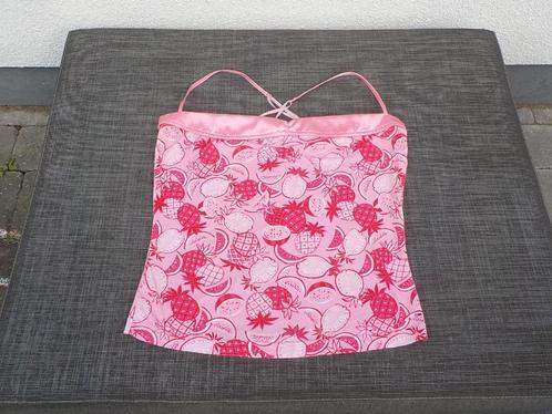 vintage Tommy Hilfiger Denim top roze ananassen maat L large, Kleding | Dames, Topjes, Gedragen, Maat 42/44 (L), Roze, Zonder mouw