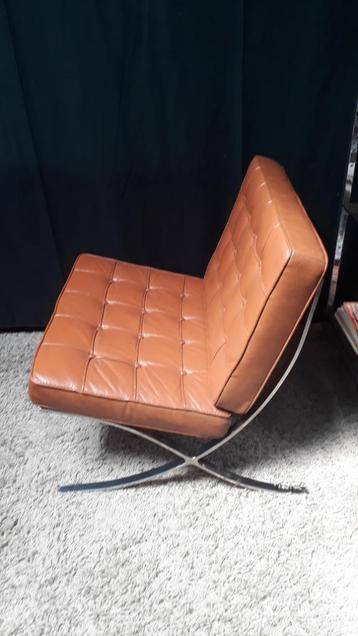 Chaise Barcelona cognac, Mid century modern, Une personne, Enlèvement, Utilisé