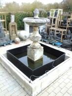 centrale fontein + wastafel in gepatineerde blauwe steen., Tuin en Terras, Ophalen, Nieuw, Hardsteen, Fontein