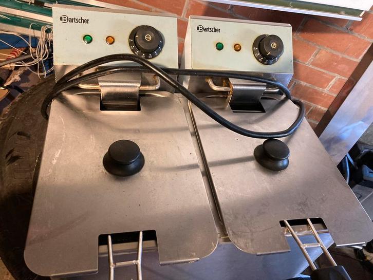 Dubbele friteuse horeca, Electroménager, Friteuses, Comme neuf, Enlèvement