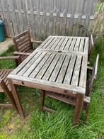 Table de jardin et chaises à donner, Jardin & Terrasse, Tables de jardin, Rectangulaire, Bois, Utilisé