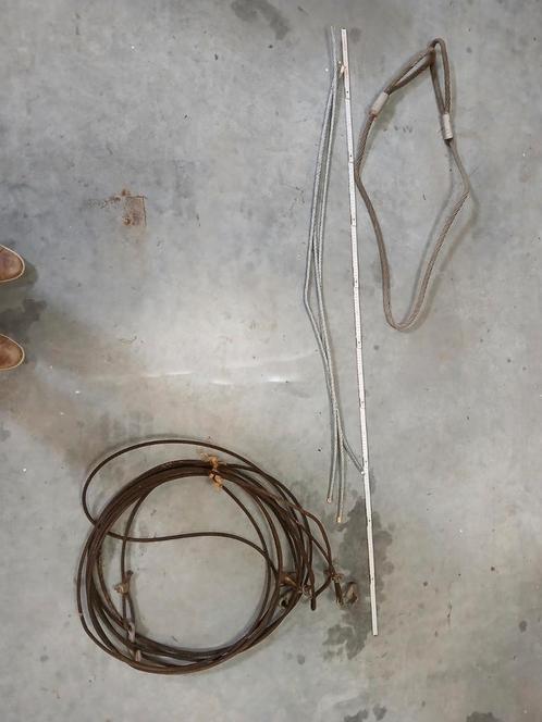 5 stalen kabels, Doe-het-zelf en Bouw, Lieren en Takels, Gebruikt, Ophalen