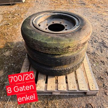 Banden Velg 700/20 (8 gaats) landbouw dieplader aanhangwagen, Enlèvement