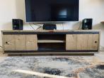 Tv-meubel van ruw steigerhout, 150 tot 200 cm, Minder dan 100 cm, 25 tot 50 cm, Steigerhout