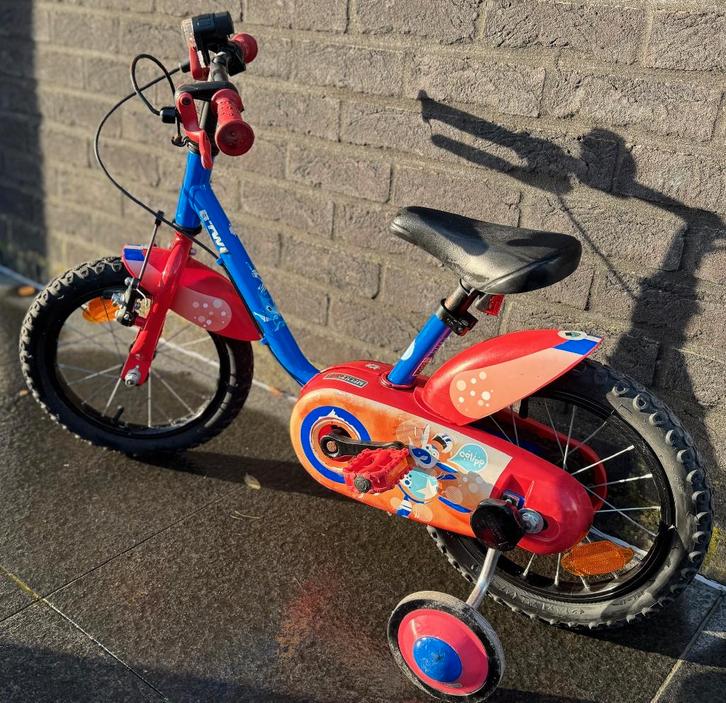 Kinderfietsje, inclusief zijwieltjes!, Fietsen en Brommers, Fietsen | Kinderfietsjes, Gebruikt, Minder dan 16 inch, Zijwieltjes