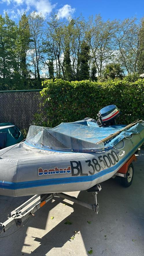 Bombard met 9.5 yamaha, Watersport en Boten, Rubberboten, Gebruikt, Yamaha, Overige materialen, Minder dan 70 pk, Benzine, Ophalen