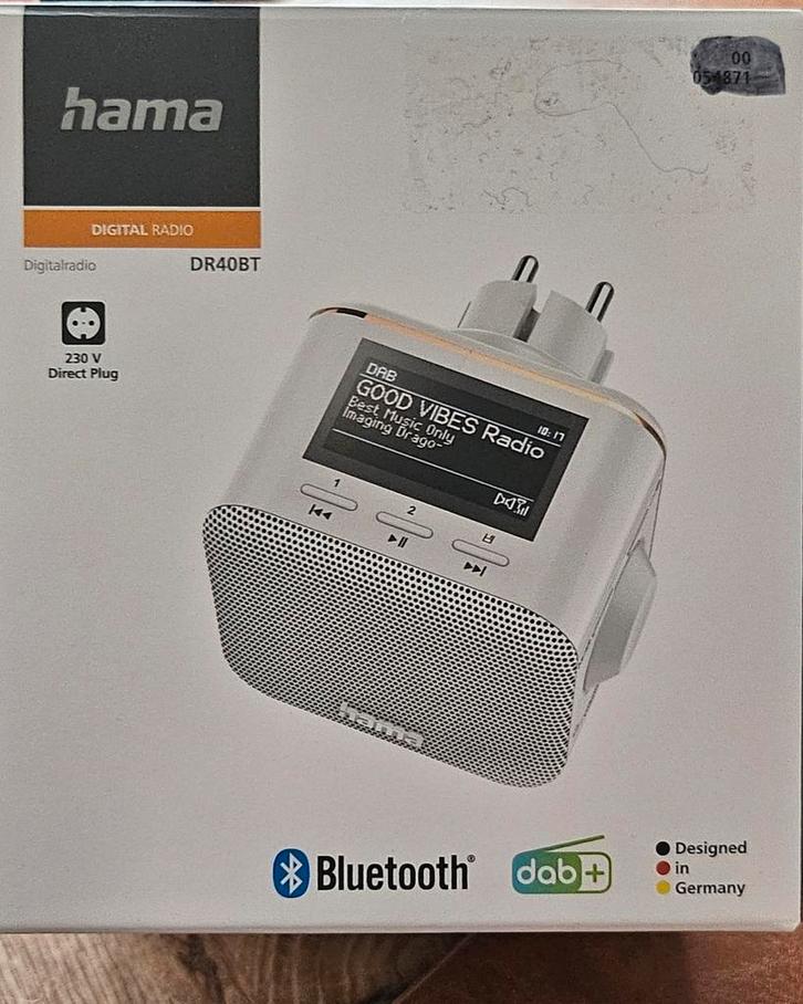 Hama DR40BT-PlugIn /Radio rechtstreeks in stopkontakt .., Audio, Tv en Foto, Mediaspelers, Nieuw, Ophalen