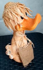 Paasdecoratie : kuiken met strooien hoed en rugzak, Enlèvement ou Envoi, Comme neuf