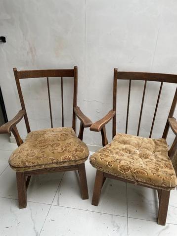 Set van 2 vintage retro stoelen uit de jaren '60 beschikbaar voor biedingen