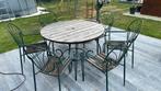 Tuintafel met 6 stoelen., Tuin en Terras, Tuinsets en Loungesets, Ophalen, Gebruikt, 6 zitplaatsen, Tuinset