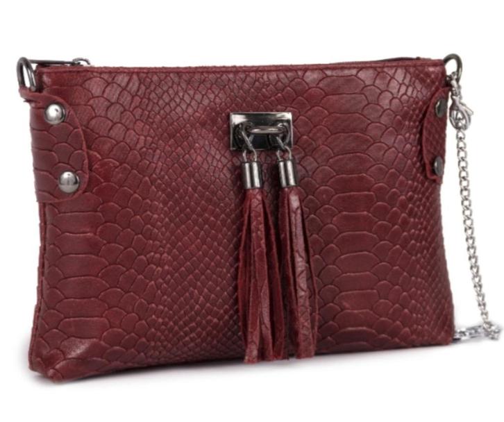 Italiaanse schoudertas van Mia Tomazzi. Koopje., Handtassen en Accessoires, Tassen | Schoudertassen, Nieuw, Overige merken, Rood
