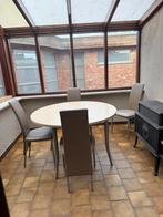 Keuken tafel let 4 stoelen, Huis en Inrichting, Ophalen, Gebruikt, 100 tot 150 cm, Rond