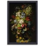 Un bouquet de fleurs dans un vase - Daniel Schultz toile + b, 75 à 100 cm, Envoi, Création originale, 50 à 75 cm